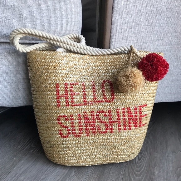 Disney Handbags - Disney x Junk Food Hello Sunshine Straw Tote